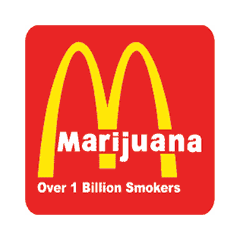 T-Shirt Marijuana parodie Mc Donald's